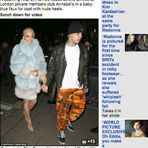 Rita Ora Wearing Milusha London Coat in Daily Mail